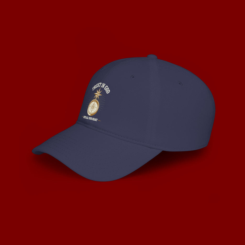 Trust In God Baseball Cap — "Trust in God With All Your Heart" Embroidered Low Profile Hat