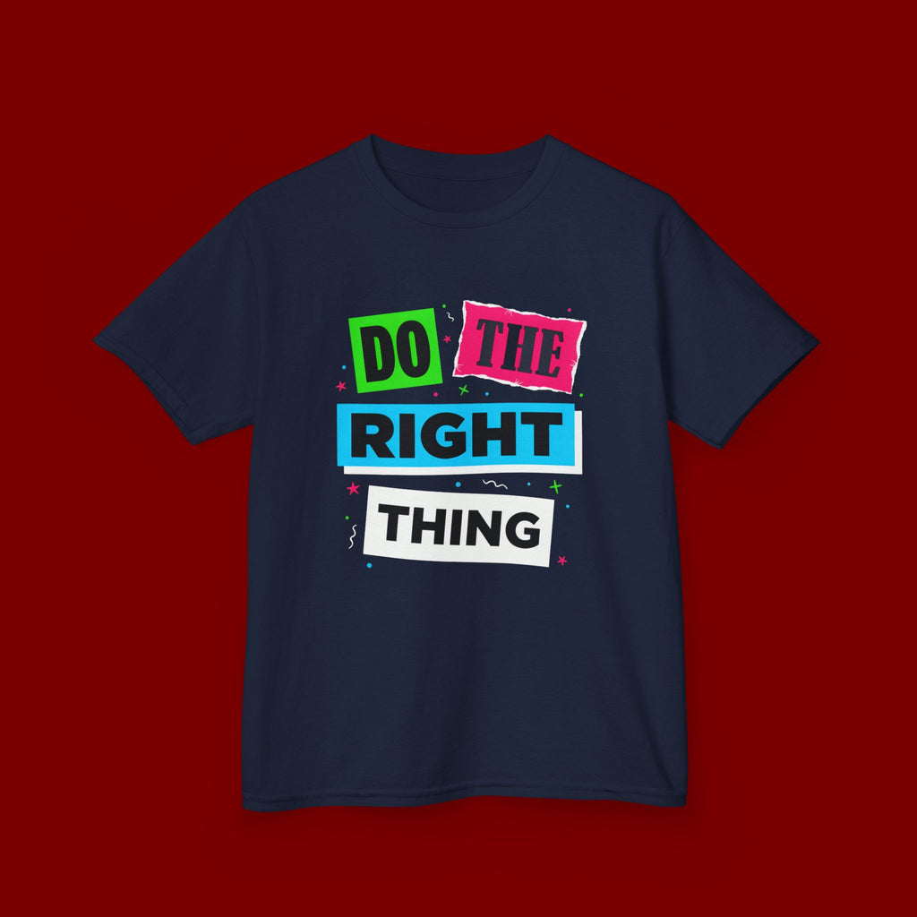 Kids Tee - "Do The Right Thing" Bold Colorblock Graphic