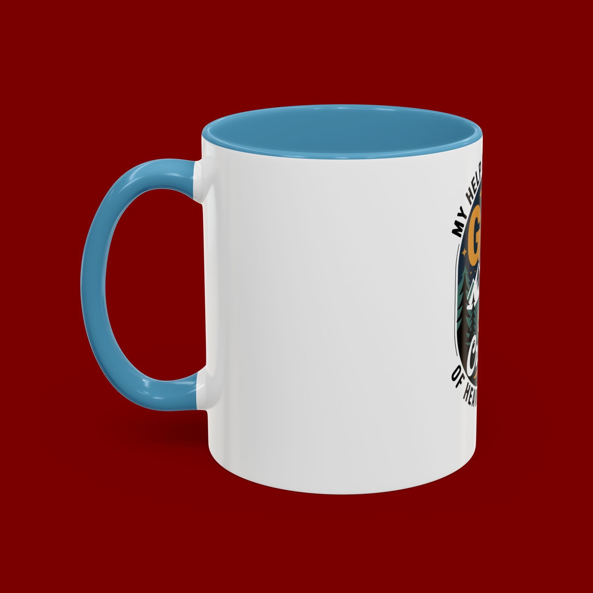 Christian Coffee Mug — “My Help Is Only From God The Creator” Accent Mug