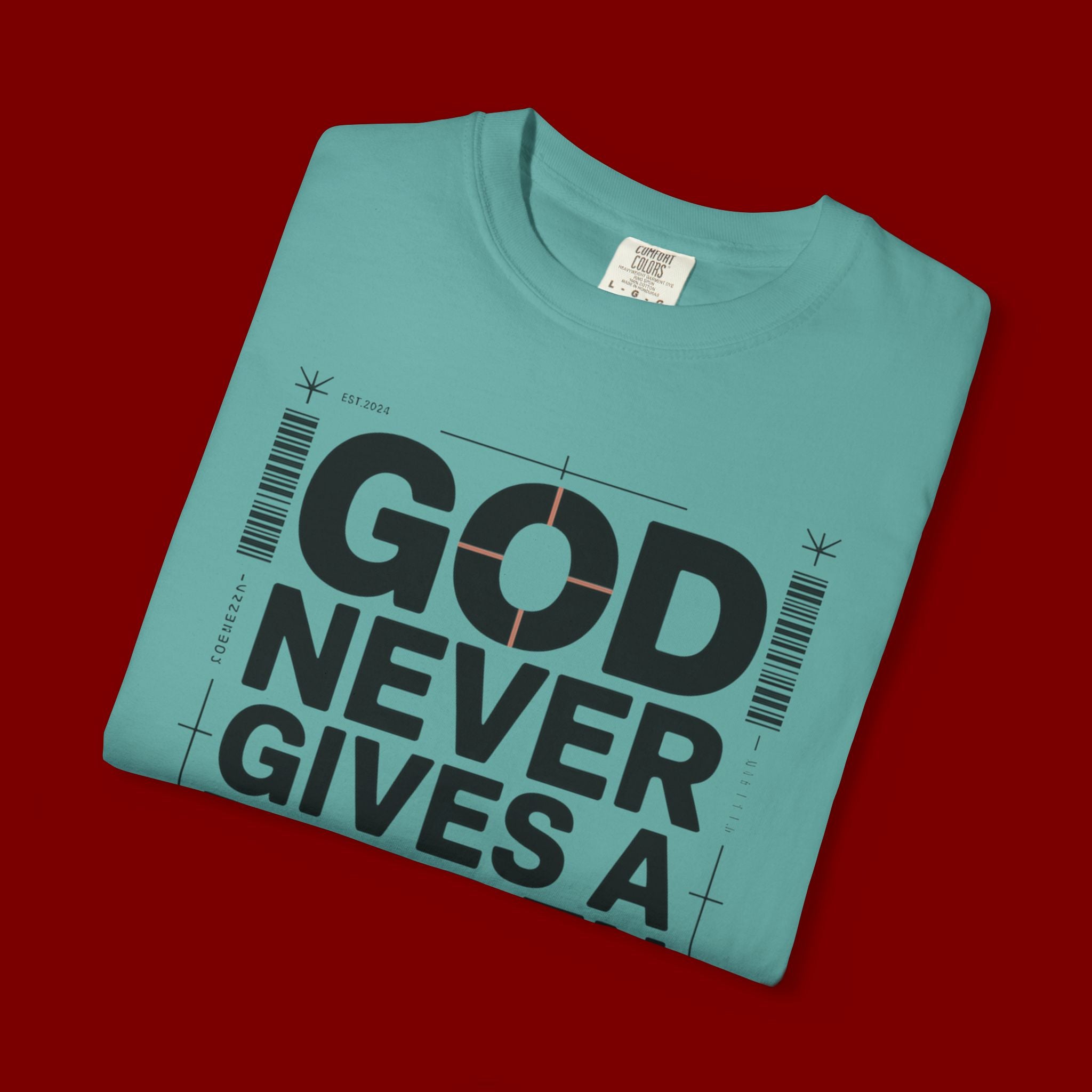 Christian Inspirational T-Shirt — "God Never Gives a Burden You Can't Bear" Motivational Tee
