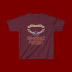Kids Tee — "Faith Makes the Impossible Possible" Inspirational Graphic