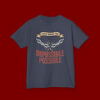Kids Tee — "Faith Makes the Impossible Possible" Inspirational Graphic