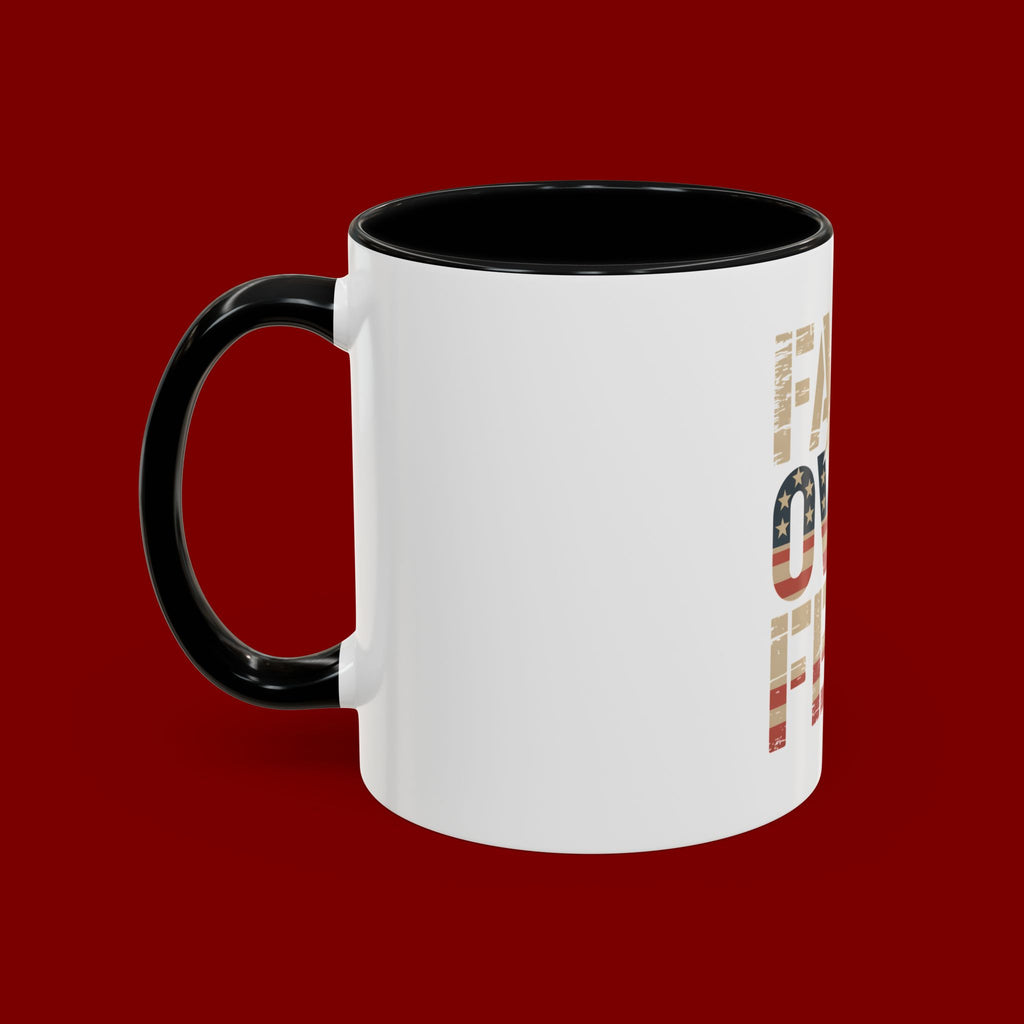 Faith Over Fear Mug — Patriotic Eagle Coffee Cup (11/15oz)