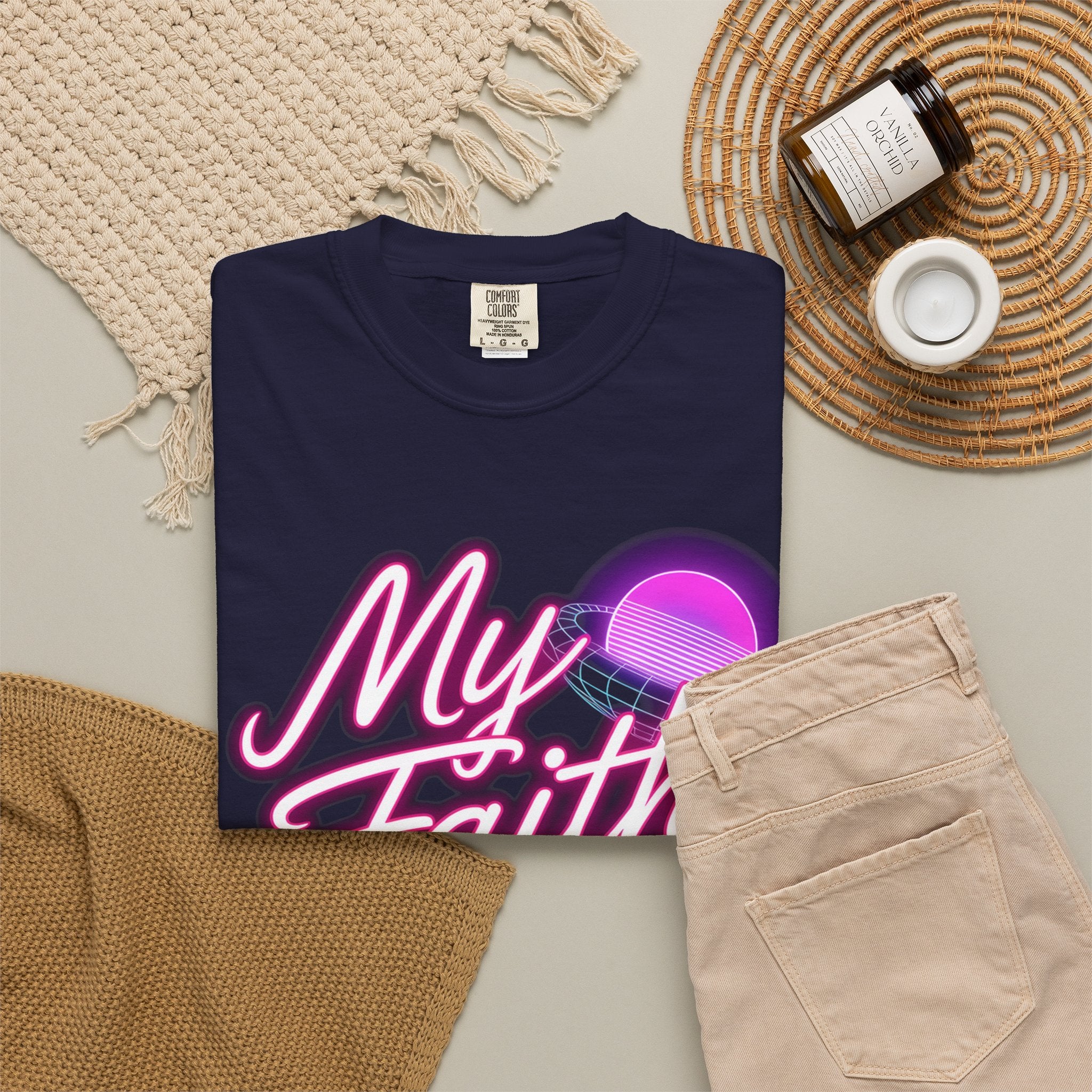 Faith T-Shirt — "My Faith in God Is Solid" Retro Graphic Tee