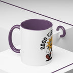 Good Vibes Only Coffee Mug - Retro Sun Cartoon Accent Mug (11/15oz)
