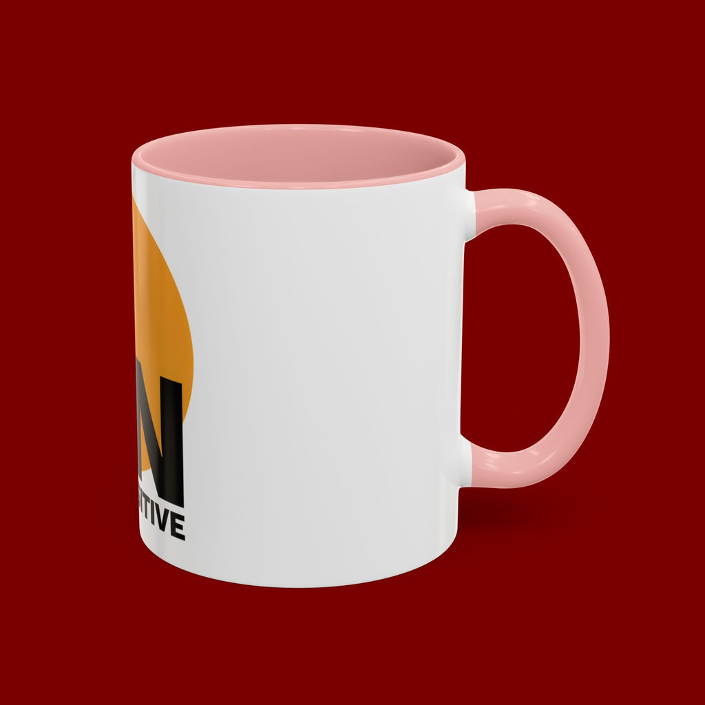 Accent Coffee Mug — "Focus On The Positive" Motivational Mug