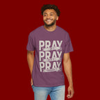 Prayer T-Shirt — "Pray On It, Pray Over It, Pray Through It" Christian Tee