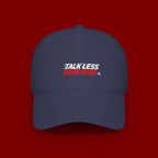 Talk Less Work More Red Low-Profile Baseball Cap