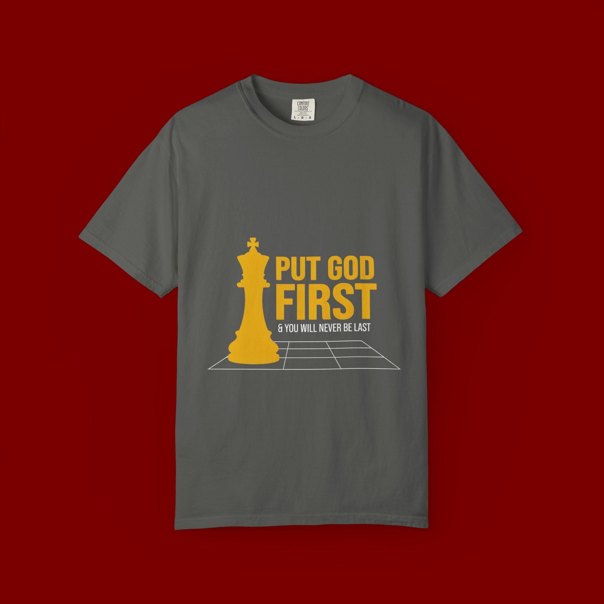 Put God First Chess King T-Shirt — Christian Faith Graphic Tee