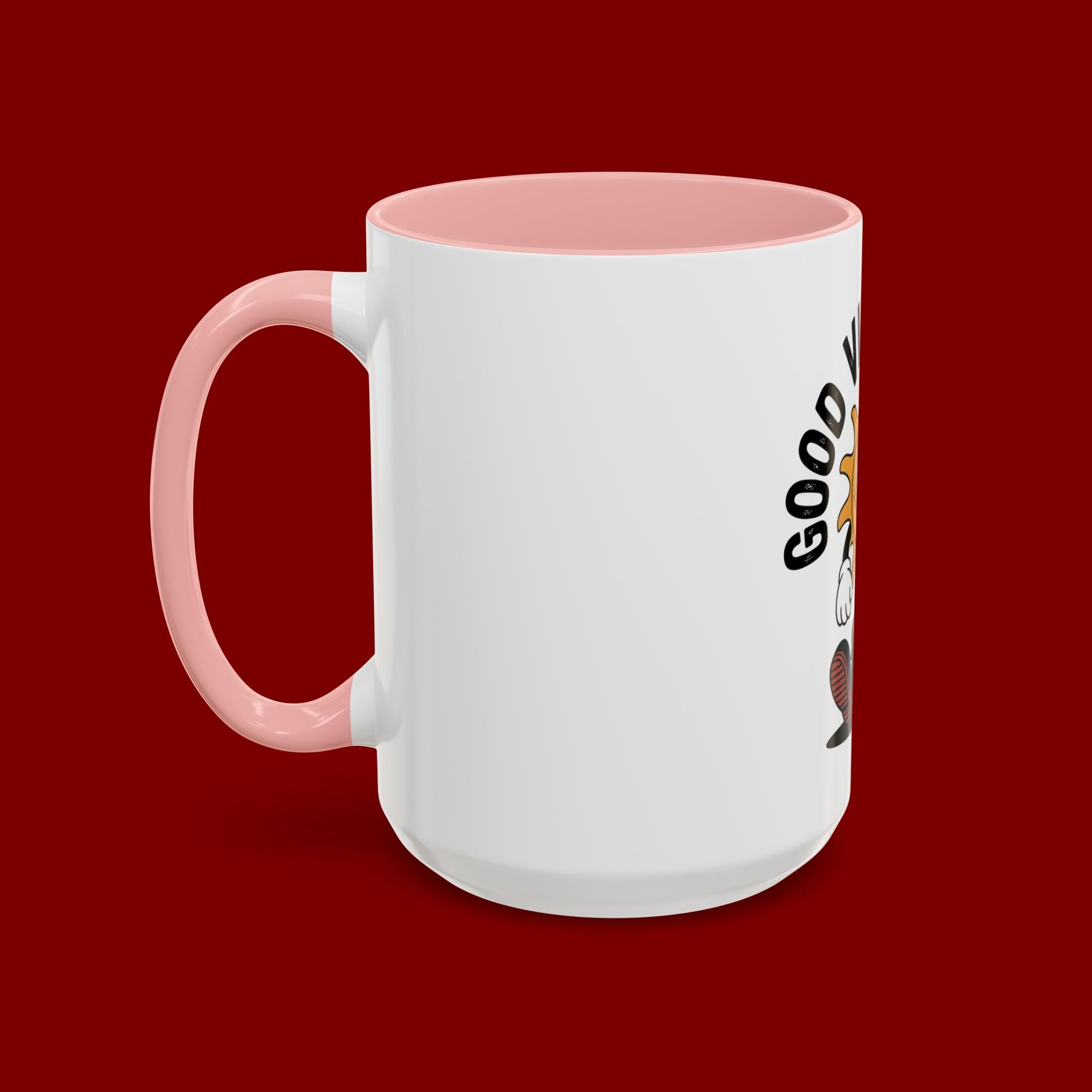Good Vibes Only Coffee Mug - Retro Sun Cartoon Accent Mug (11/15oz)