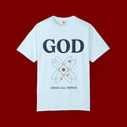 God Above All Things T-Shirt — Faith Graphic Tee with Cosmic Design