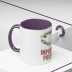 Accent Coffee Mug — "Faith Makes the Impossible Possible" Inspirational Ceramic Mug