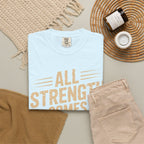 All Strength Comes From God T-Shirt — Christian Faith Graphic Tee