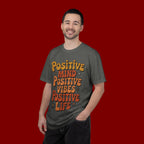 Positive Mind Positive Vibes Positive Life T-Shirt — Retro Daisy Graphic Tee