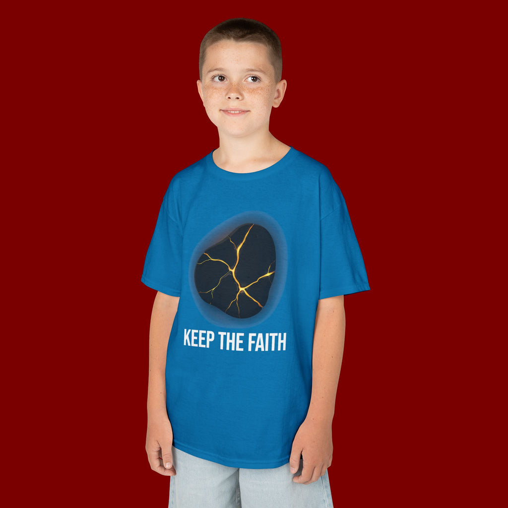 Keep The Faith Kids Tee — Kintsugi Stone Inspirational Children's T-Shirt