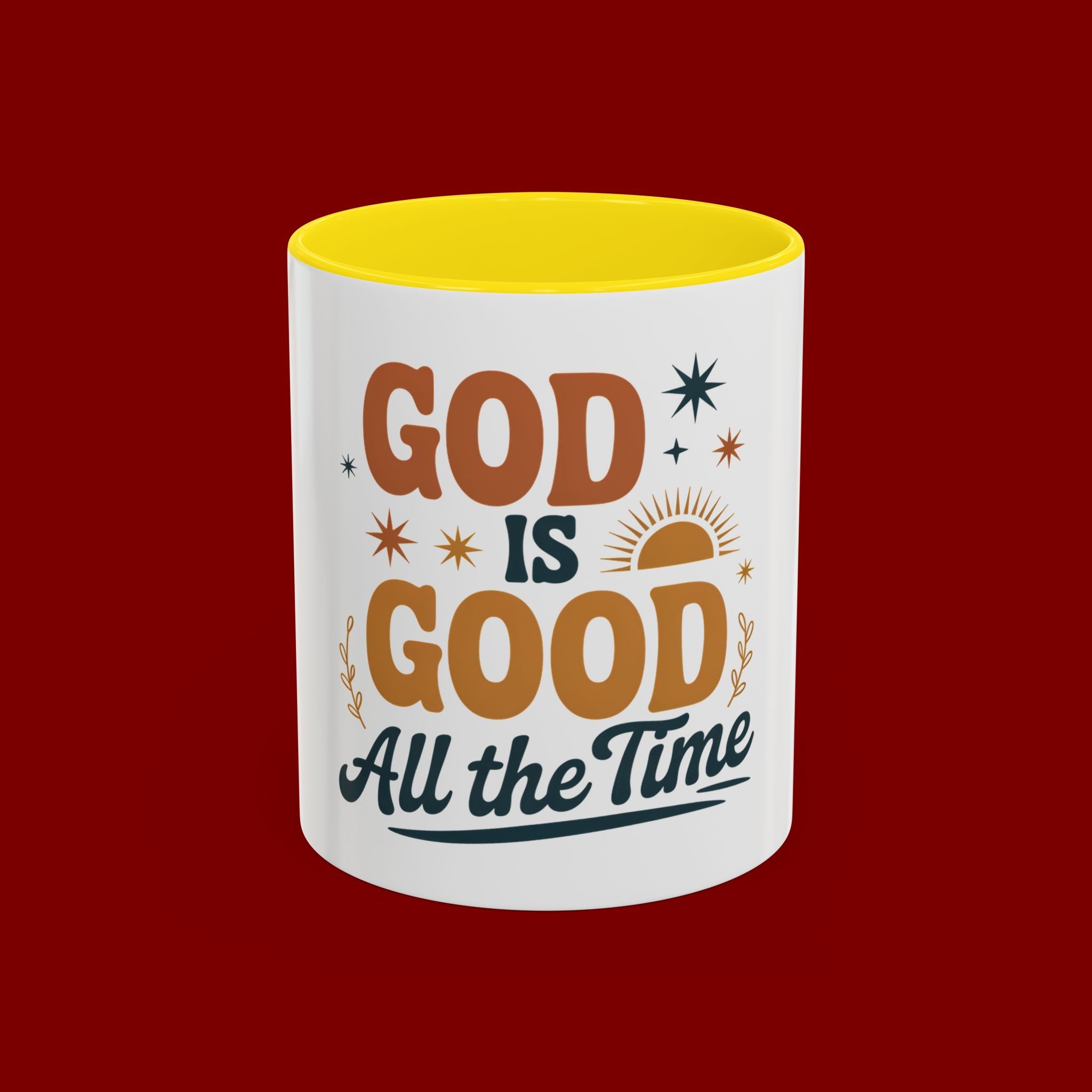 Praise the Lord Coffee Mug – Retro Christian Faith Accent Mug (11/15oz)