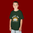 Kids T-Shirt - "Rise Up and Pray" Inspirational Christian Tee for Children