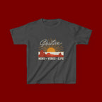 Kids T-Shirt - "Positive" Retro Sunrise Tee (Mind • Vibes • Life)