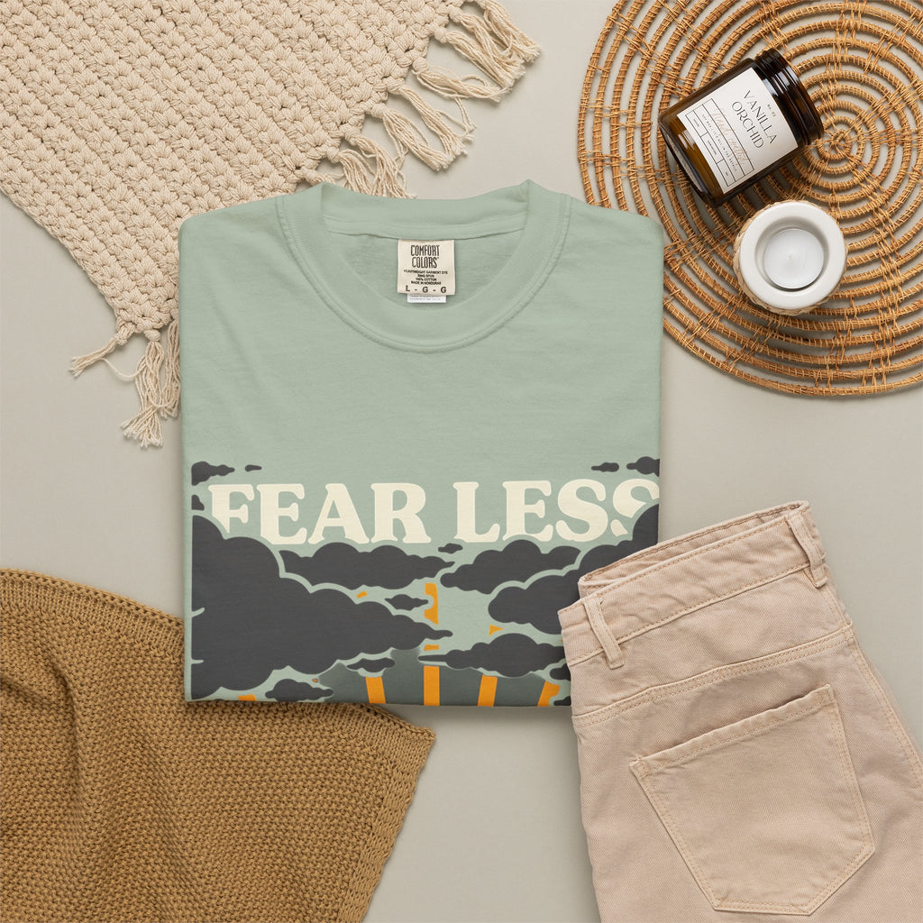 Fear Less Pray More T-Shirt — Inspirational Christian Graphic Tee