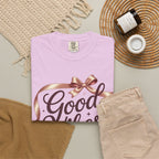 Good Vibes Only T-Shirt — Positive Message Graphic Tee with Ribbon Design