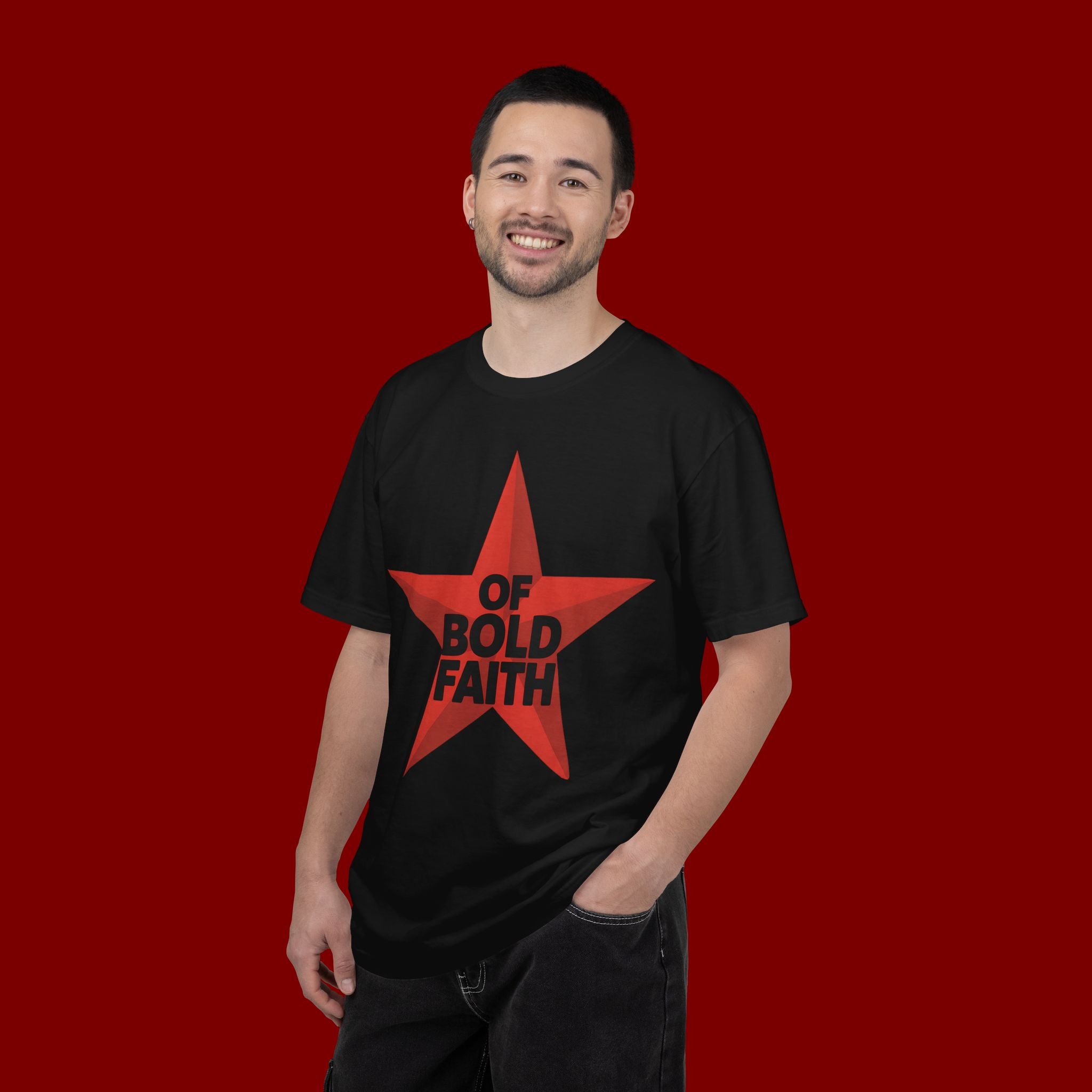 Bold Faith Star T-Shirt — "Of Bold Faith" Graphic Tee