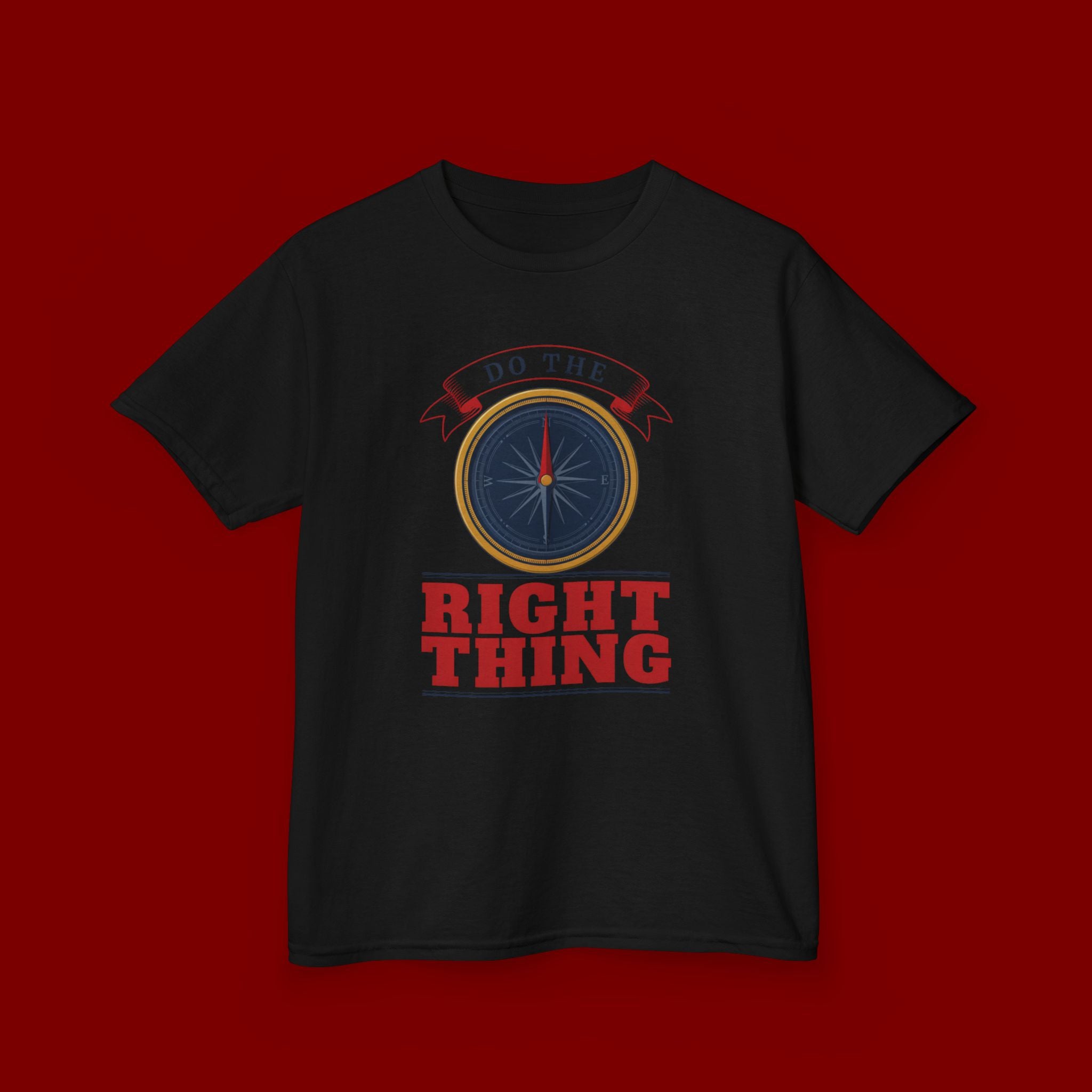 Do The Right Thing Kids T‑Shirt — Compass Graphic Moral Encouragement Tee