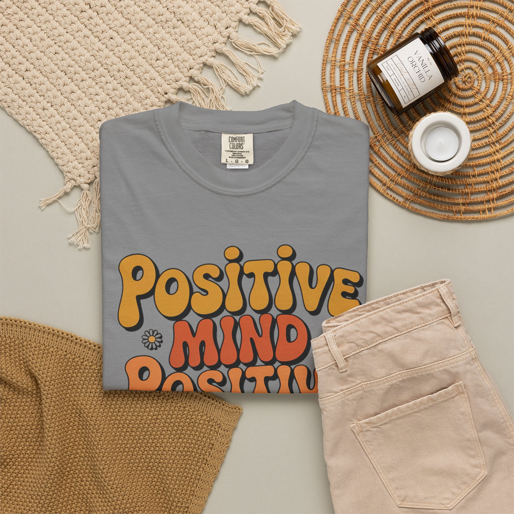 Positive Mind Positive Vibes Positive Life T-Shirt — Retro Daisy Graphic Tee