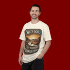 Inspirational Graphic T-Shirt — "With God, Every Hardship Brings Ease"