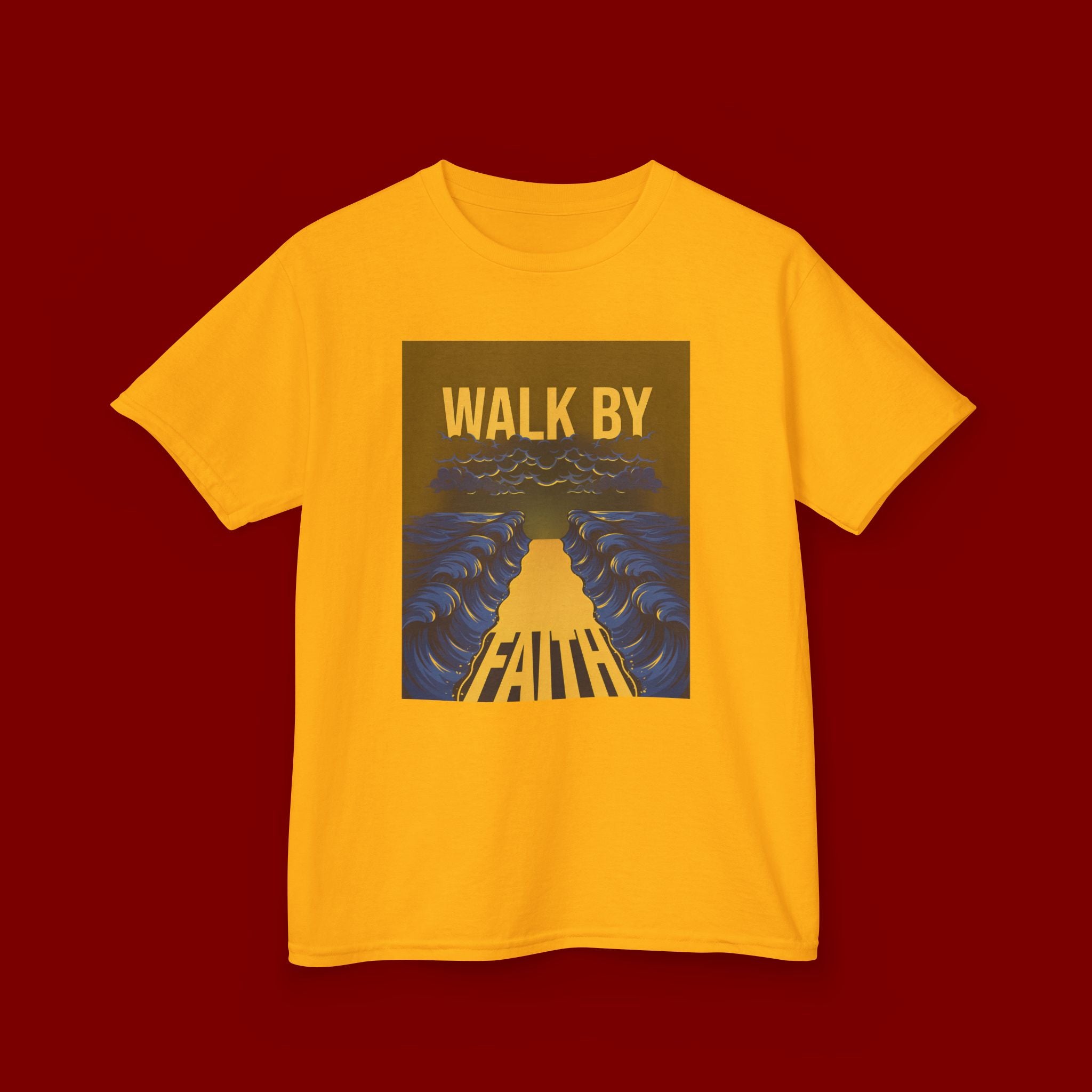 Kids T‑Shirt — "Walk By Faith" Inspirational Graphic Tee for Children