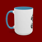 Ceramic Mug — "All Strength Comes From God" Black Accent Coffee Cup (11/15 oz)