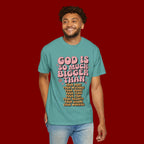 God Is So Much Bigger Tee — Retro Faith Graphic T-Shirt