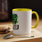 Accent Coffee Mug — "Fueled by Faith Not Fear" Inspirational Ceramic Mug (11/15 oz)