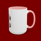 Ceramic Mug — "All Strength Comes From God" Black Accent Coffee Cup (11/15 oz)