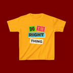 Kids Tee - "Do The Right Thing" Bold Colorblock Graphic
