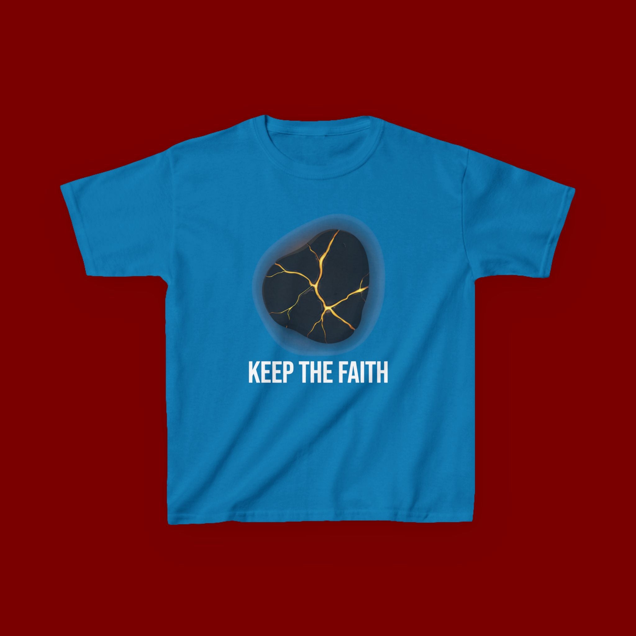 Keep The Faith Kids Tee — Kintsugi Stone Inspirational Children's T-Shirt