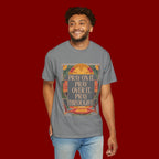 T-Shirt — Retro Sunset Floral Graphic “Play On It, Pray Over It, Pray Through It”