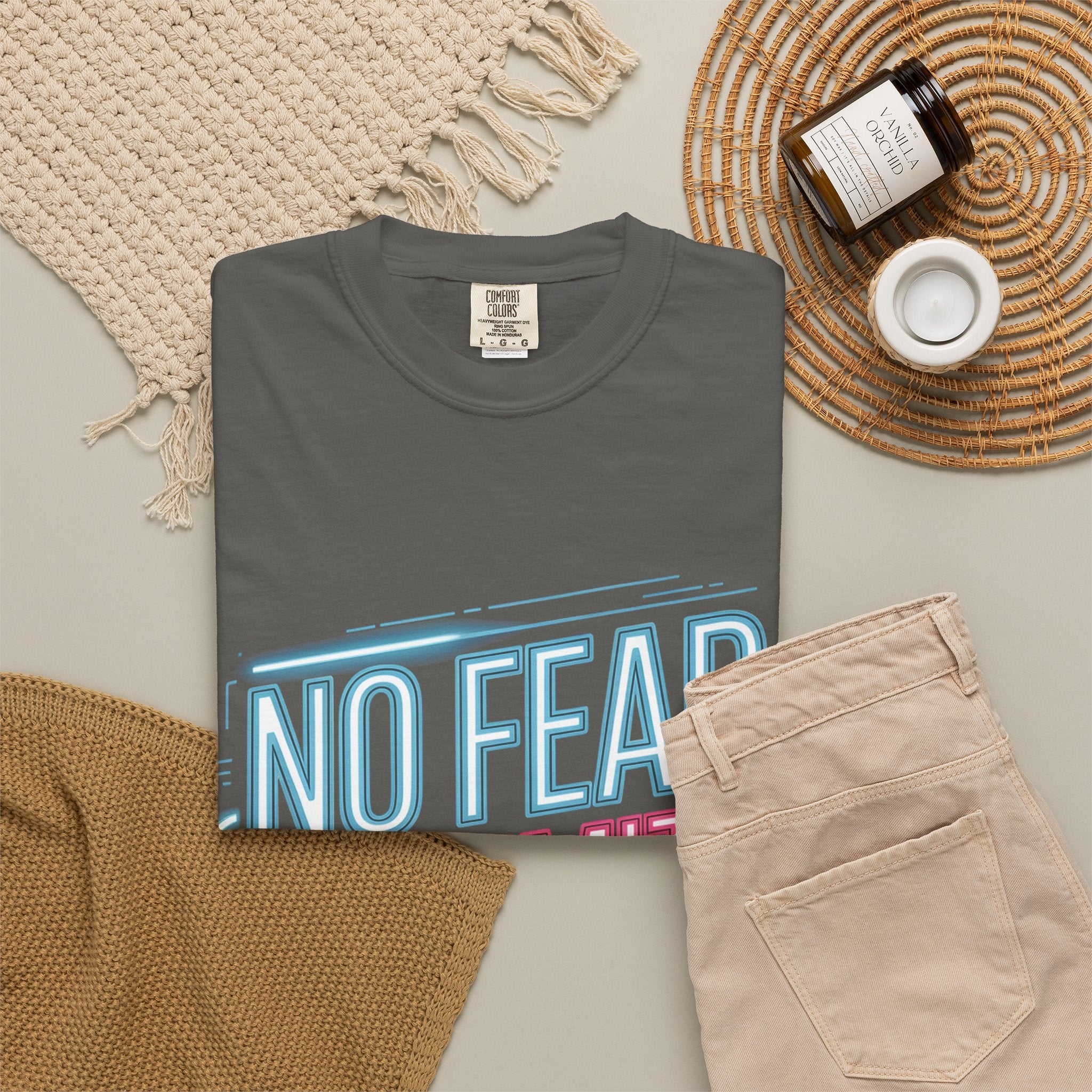 No Fear No Limits No Excuses Neon Graphic T-Shirt