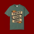 Trust God, Bro T-Shirt — Retro Ribbon Faith Tee