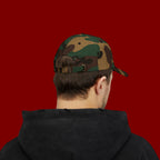 Dad Cap — Minimal Green Plant Drip Embroidered Hat