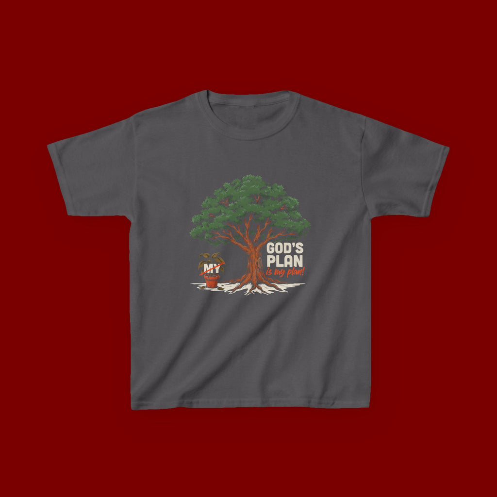 Kids Tee — Cute Tree & Plant Pot Illustration (“Grow Big, Little One”)