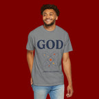 God Above All Things T-Shirt — Faith Graphic Tee with Cosmic Design