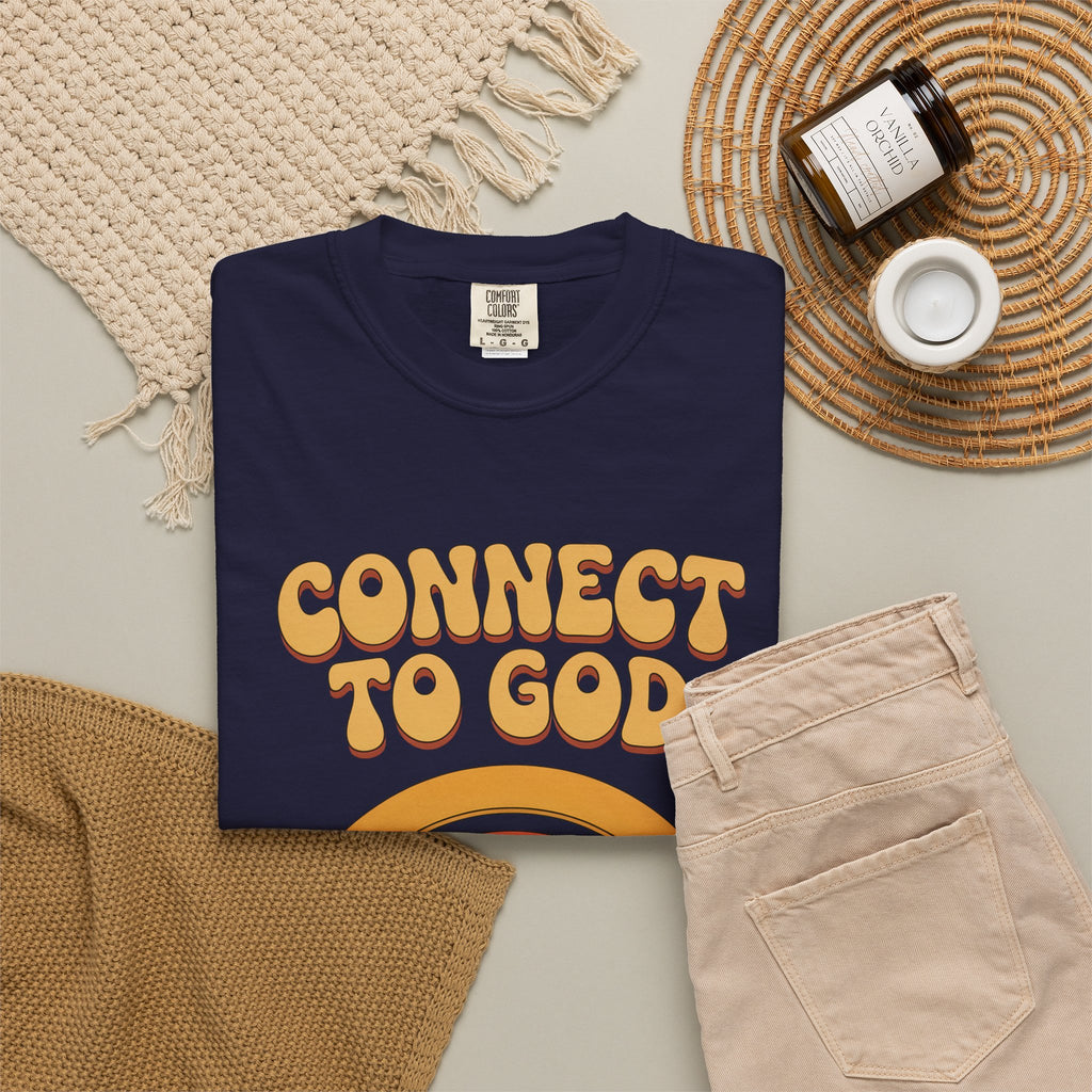 Connect to God T-Shirt — "The Password Is Prayer" Retro Faith Tee
