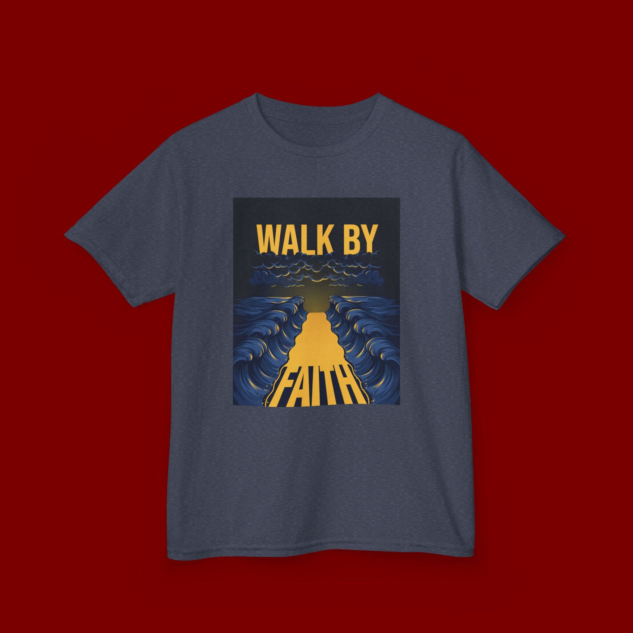 Kids T‑Shirt — "Walk By Faith" Inspirational Graphic Tee for Children