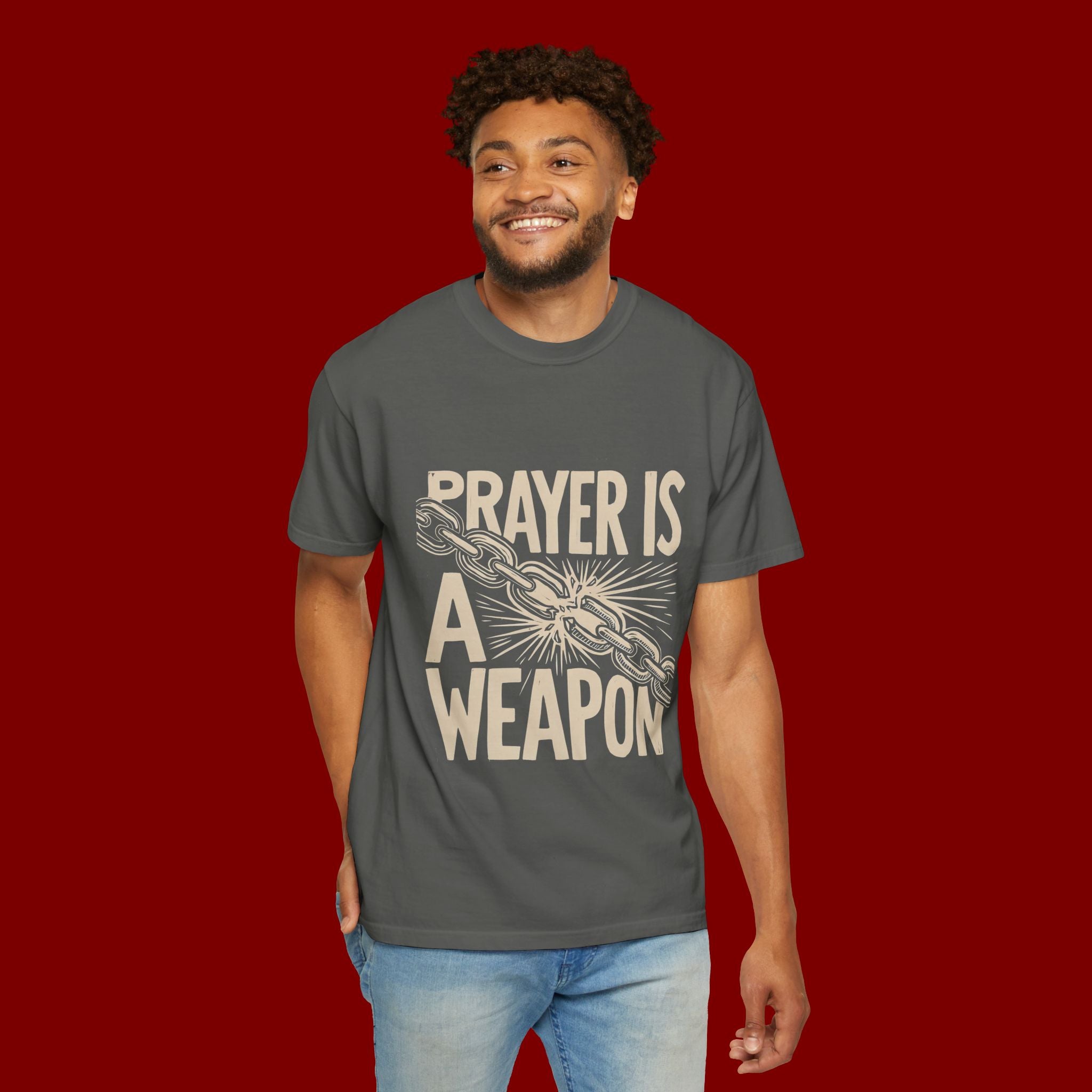 Prayer Is a Weapon T-Shirt — Faith Statement Graphic Tee