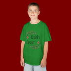 Faith Over Fear Kids T‑Shirt — Floral Inspirational Tee for Boys & Girls