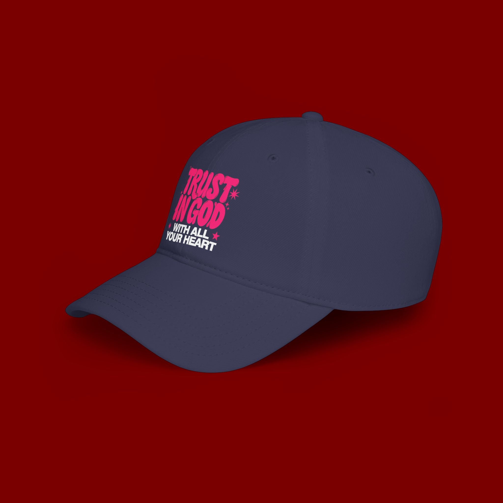 Trust In God Baseball Cap — Faith Hat with “Trust in God with All Your Heart”