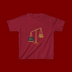 Kids Tee — Scales Design with 'Pray More' & 'Fear Less' Inspirational Graphic
