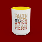 Faith Over Fear Mug — Patriotic Eagle Coffee Cup (11/15oz)