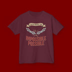 Kids Tee — "Faith Makes the Impossible Possible" Inspirational Graphic