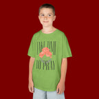 Kids Tee — "Take Time to Pray" Floral Christian Shirt